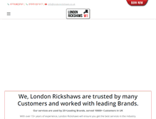 Tablet Screenshot of londonrickshaws.co.uk